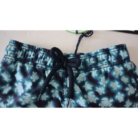 Vilebrequin JIMH2B40 Boy's Sz 4 Blue Marine Hazy Turtle Print Swim Trunks - Picture 5 of 10
